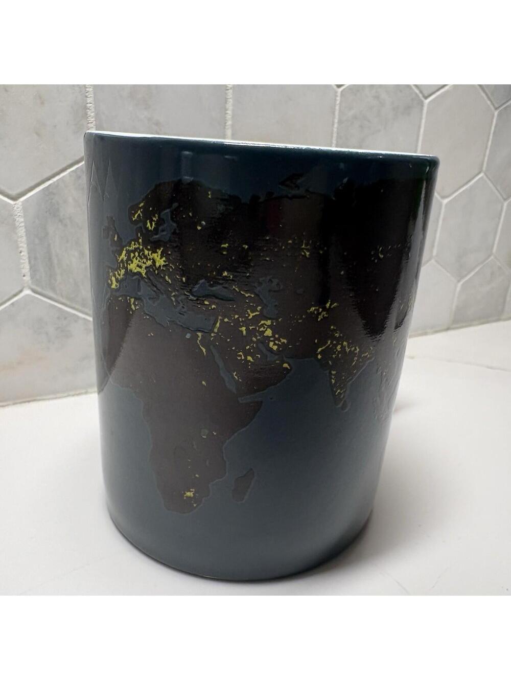 World Day And Night Heat Changing Mug Map Coffee Tea Cup Activated Color Globe